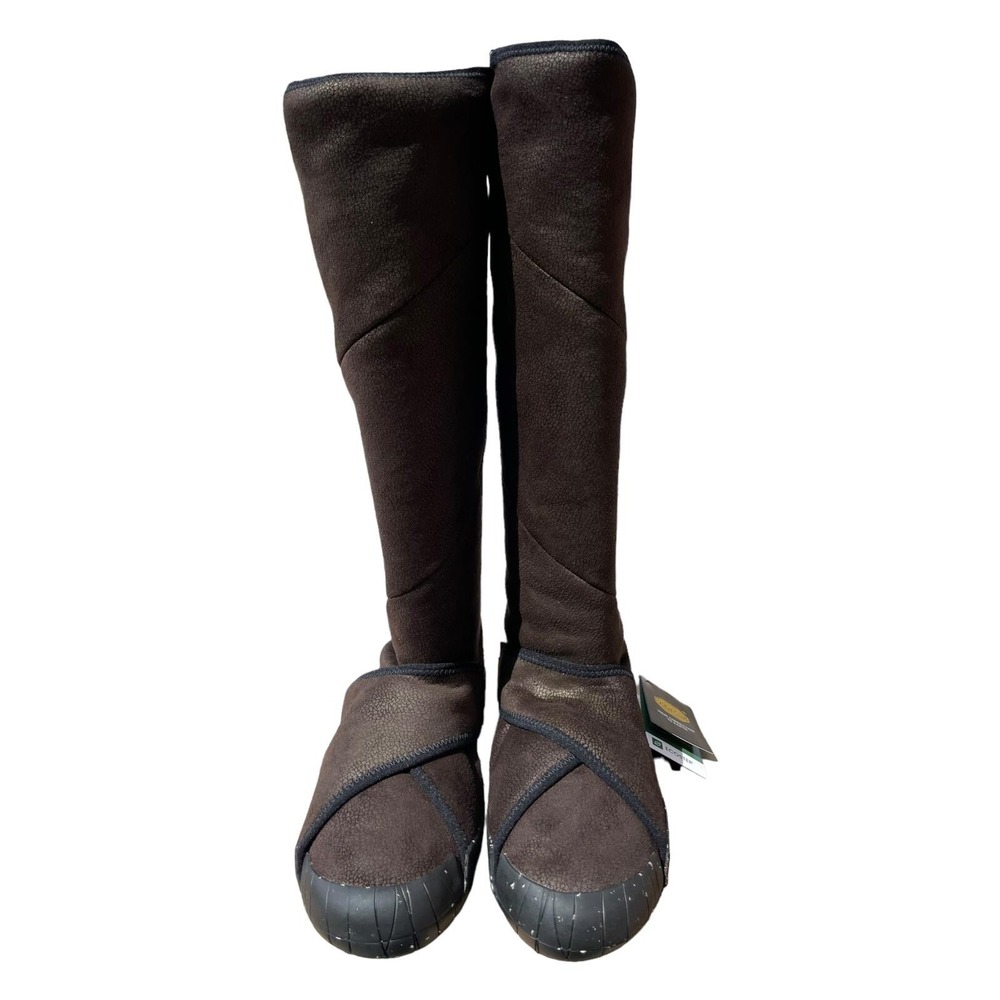 Vibram Furoshiki Shearling High Boots Women's Dark Brown Size S (38/39) Size 7 - Picture 3 of 8